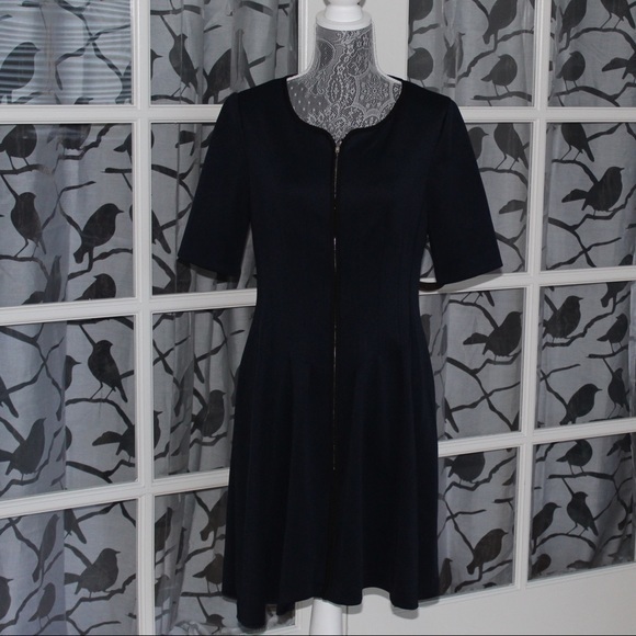 Betsey Johnson Dresses & Skirts - Betsey Zip-Front Fit-and-Flare Dress, Size 10